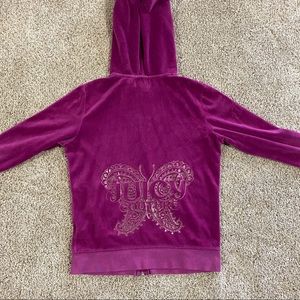 Juicy Couture Velvet Zip-Up Hoodie